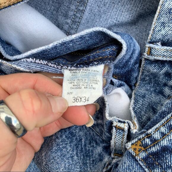 Vintage 90s Lee stonewashed acid taper ankle mom jeans - Picture 4 of 6